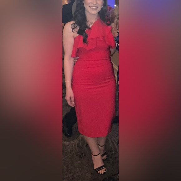 Zara red midi dress - Picture 5 of 5